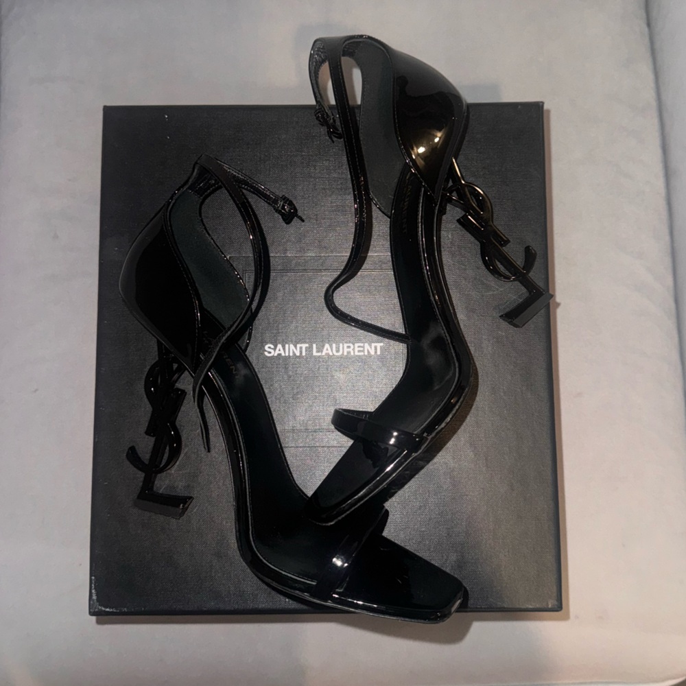 Saint Laurent Black Patent Leather Heels